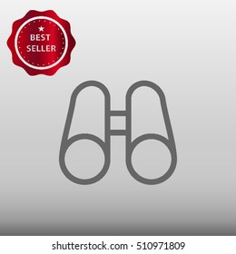 Binocular Vector Icon Illustration