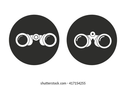Binocular    vector icon. Illustration isolated for graphic and web design.