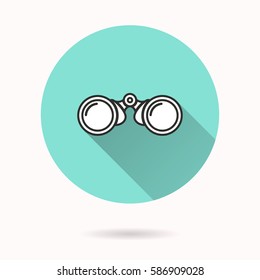 Binocular vector icon. Illustration isolated for graphic and web design.