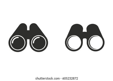Binocular vector icon. Illustration isolated for graphic and web design.
