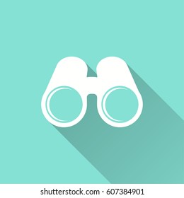 Binocular vector icon. Illustration isolated for graphic and web design.