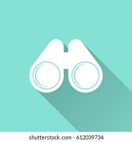 Binocular vector icon. Illustration isolated for graphic and web design.