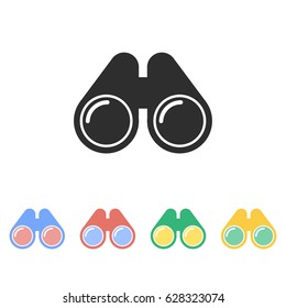 Binocular vector icon. Illustration isolated on white background for graphic and web design.
