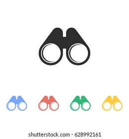 Binocular vector icon. Illustration isolated on white background for graphic and web design.