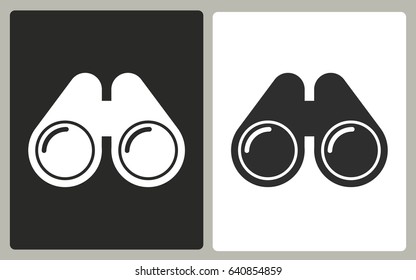 Binocular vector icon. Illustration isolated for graphic and web design.