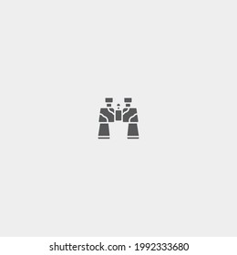 Binocular vector icon illustration sign