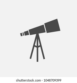 binocular vector icon magnifying telescope with stand