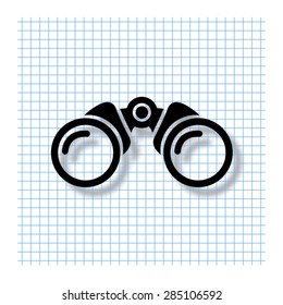 Binocular - vector icon with shadow