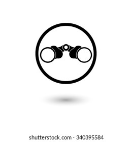 Binocular - vector icon with shadow