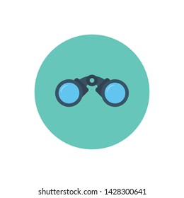 Binocular Vector illustration Flat style icon. 