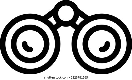 ilustración binocular Vector en un fondo transparente. Símbolos de calidad premium. Icono vectorial de trazo para el concepto y diseño gráfico.