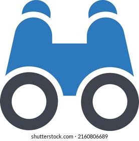 binocular Vector illustration on a transparent background. Premium quality symmbols. Glyphs vector icons for concept and graphic design. 
