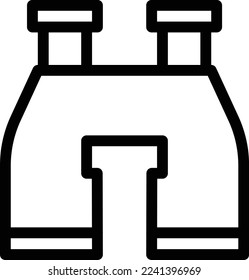 ilustración binocular Vector en un fondo transparente. Símbolos de calidad superior. Iconos vectoriales de línea delgada para el diseño de conceptos y gráficos. 