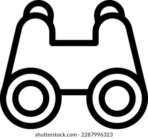 binocular Vector illustration on a transparent background. Premium quality symmbols. Thin line vector icons for concept and graphic design. 
