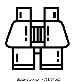 Binocular vector outline icon