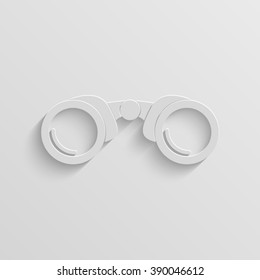 binocular vector paper icon