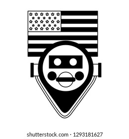 binocular viewer new york american flag