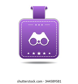 Binocular Violet Vector Icon Design