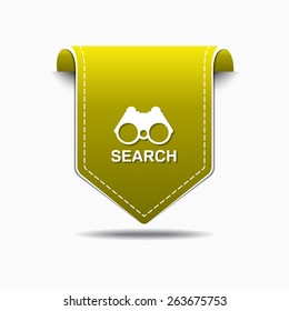 Binocular Yellow Vector Icon Design