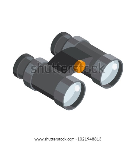 Binoculars 3D isometric icon
