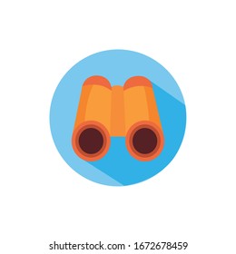 binoculars accessory optical block style vector illustration design