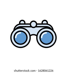 binoculars accessory view isolated icon vector illustration design
