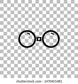 Binoculars. Black flat icon on a transparent background. Pictogram for your project