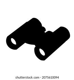 binoculars black silhouette vector, isolated