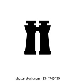 binoculars black and white icon