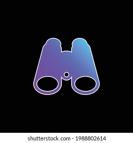 Binoculars blue gradient vector icon