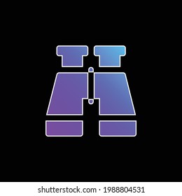 Binoculars blue gradient vector icon