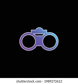 Binoculars blue gradient vector icon