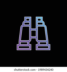 Binoculars blue gradient vector icon