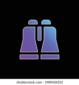 Icono de vector de gradiente azul binocular