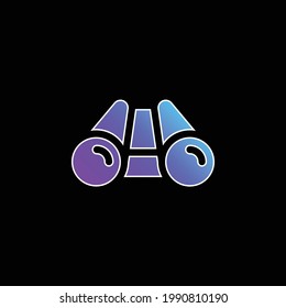 Binoculars blue gradient vector icon