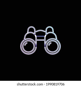 Binoculars blue gradient vector icon