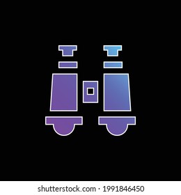Icono de vector de gradiente azul binocular