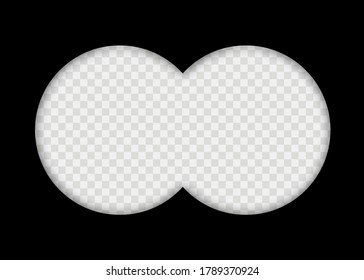 Binoculars with blurred edges. Realistic binoculars view. Vector illustration eps10.