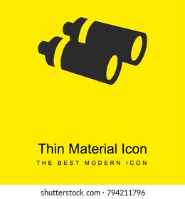 Binoculars bright yellow material minimal icon or logo design