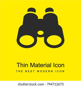 Binoculars bright yellow material minimal icon or logo design
