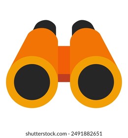 Binoculars camping holiday icon illustration