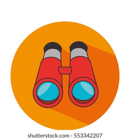 binoculars camping isolated icon
