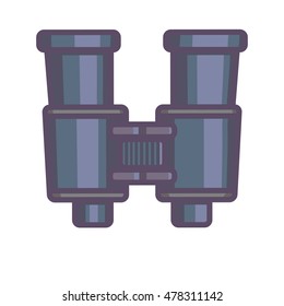 Binoculars cartoon drawing. Vector Illustration. Isolated on white.