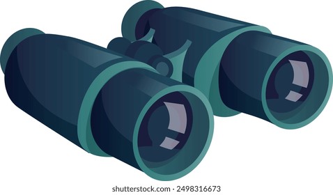 Binoculars cartoon icon. Optical spy vision instrument isolated on white background