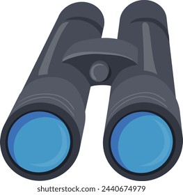 Fernglas-Cartoon-Ikone. Optisches Vision-Uhrenwerkzeug isoliert auf weißem Hintergrund