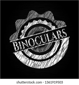 Binoculars chalk emblem