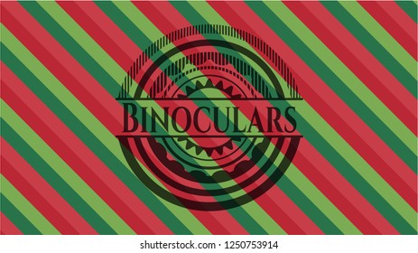 Binoculars christmas badge.