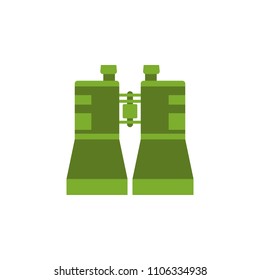 binoculars colored illustration. Element of camping icon for mobile concept and web apps. Flat design binoculars colored illustration can be used for web and mobile. Premium icon on white background