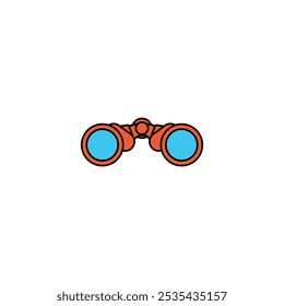 Binoculars colored vector icon on white background. Stock vector EPS10