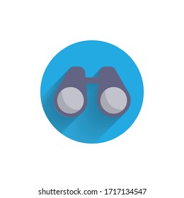 binoculars colorful flat icon with shadow. binoculars flat icon